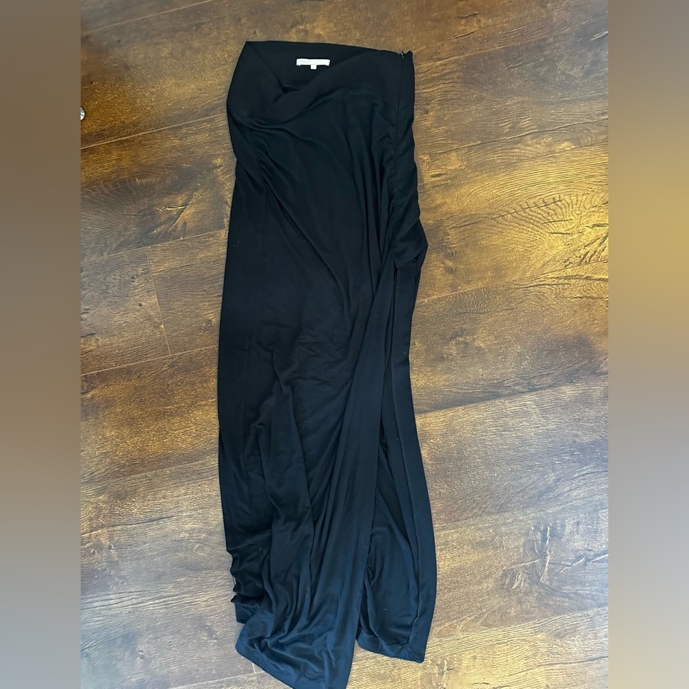 Maje Black Maxi Skirt with Slit
